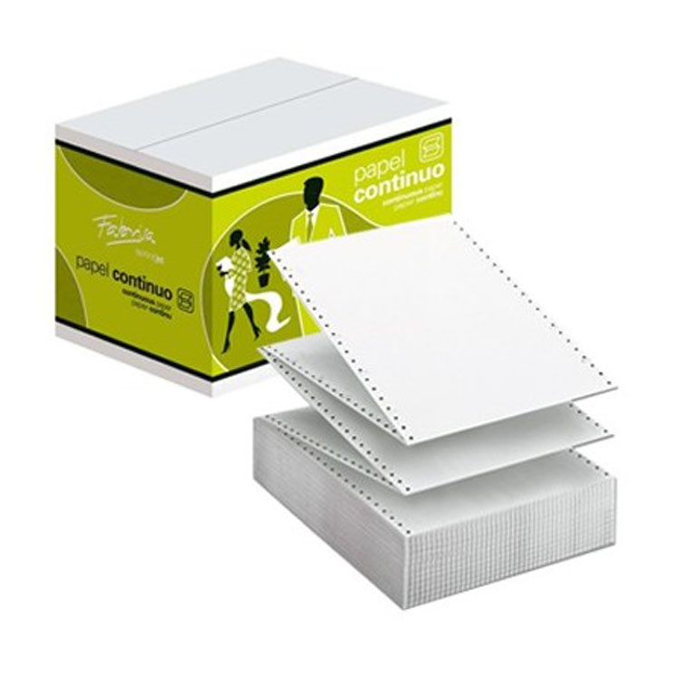 PAPEL CONTINUO PAUTADO 380X11 BLANCO 2 HOJAS CAJA 1500 HOJAS