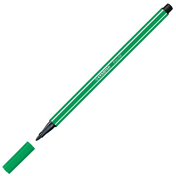 ROTULADOR STABILO PEN 68 PUNTA DE FIBRA ACUARELABLE COLOR VERDE 1 MM