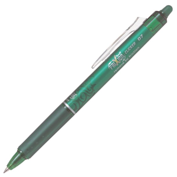 BOLÍGRAFO RETRACTIL BORRABLE PILOT FRIXION CLICKER COLOR VERDE