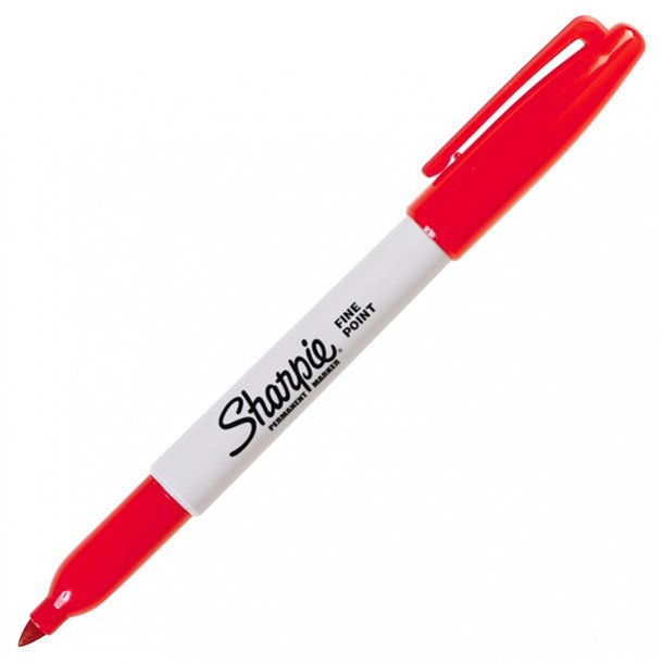 ROTULADOR PERMANENTE MARCADOR SHARPIE FINE POINT PUNTA REDONDA COLOR ROJO 0,9 MM