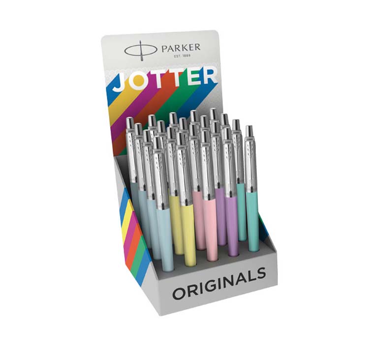 BOLIGRAFO PARKER JOTTER COLORES PASTEL EXPOSITOR 20 UNIDADES