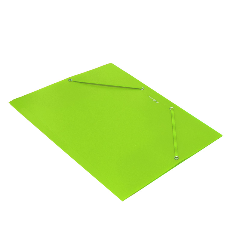 CARPETA PLUS SOFT A4 245X320 MM. GOMAS Y SOLAPAS POLIPROPILENO COLOR VERDE CLARO