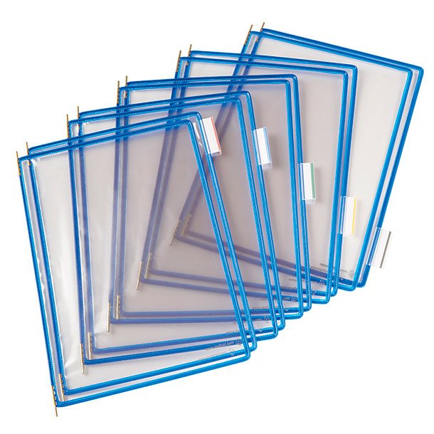 FUNDA PORTACATÁLOGO A4 AZUL TARIFOLD 10 UNIDADES