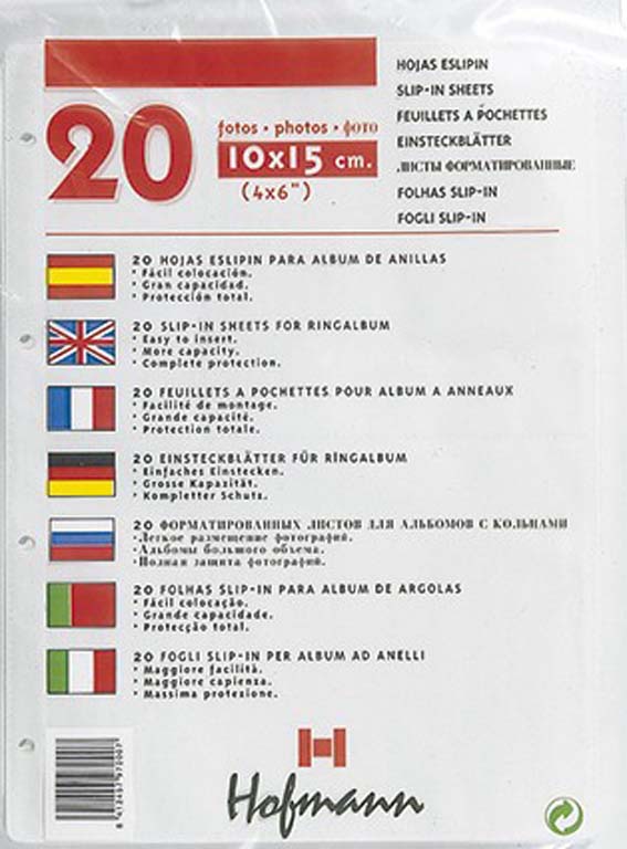 HOJAS ALBUM FOTO ESLIPIN B.20 9720
