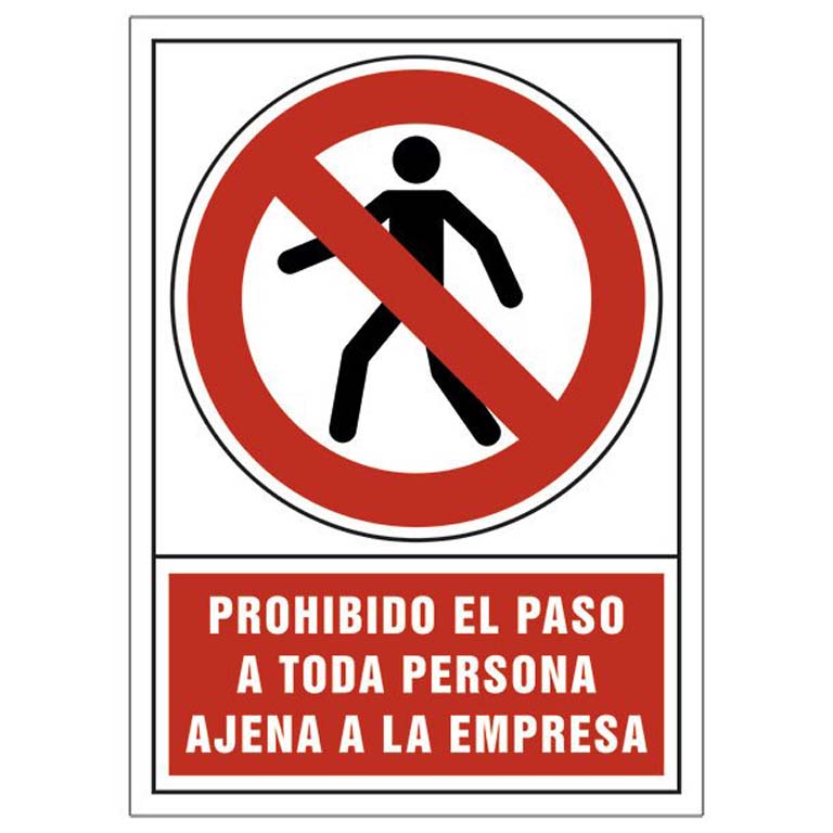 PICTOGRAMA SYS PROHIBIDO PASO A TODA PERSONA AJENA DE LA EMPRESA
