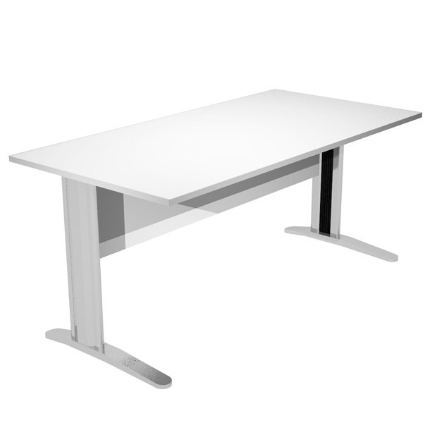 MESA PRESTO 140 CM PATAS METAL BLANCO