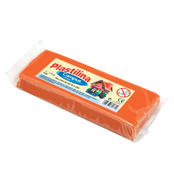 PLASTILINA CAMPUS COLLEGE MEDIANA 200 GRAMOS COLOR NARANJA