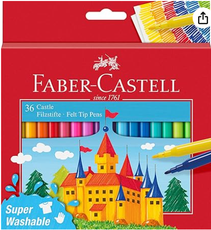FABER-CASTELL 554203 - ESTUCHE CARTÓN CON 36 ROTULADORES ESCOLARES
