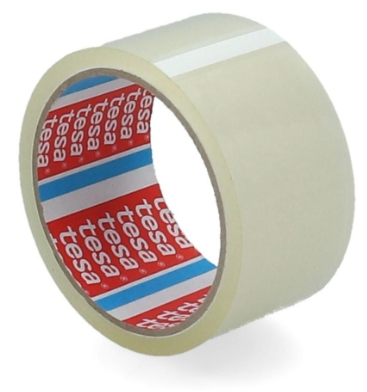 CINTA DE EMBALAJE TRANSPARENTE TESA PVC EXTRA FUERTA RUGOSO 66MMX50MM