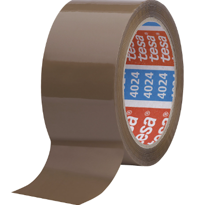 CINTA DE EMBALAJE MARRON TESA PVC EXTRA FUERTA RUGOSO 66MMX50MM