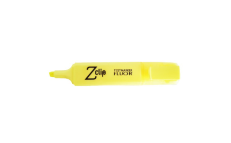 SUBRAYADOR FLUORESCENTE ZCLIP AMARILLO