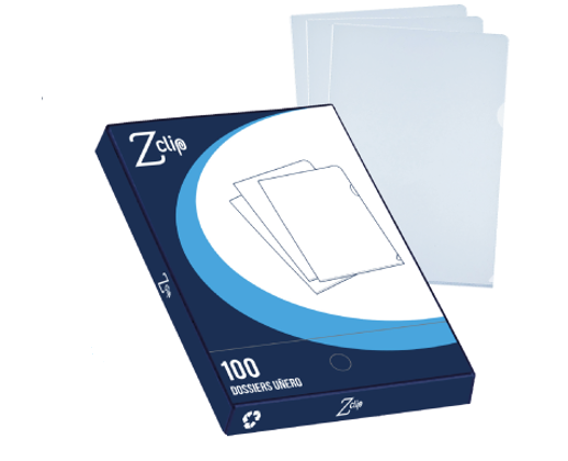 DOSIER UÑERO PP EXTRA A4 ZCLIP 100UD
