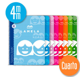 LAMELA 07004 CUADERNO BASICO 4º 40H C/4, COLORES SURTIDOS