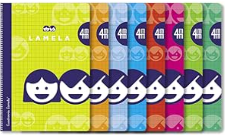 LAMELA 07004 PAQUETE 10 CUADERNO BASICO 4º 40H C/4, 8 COLORES SURTIDOS